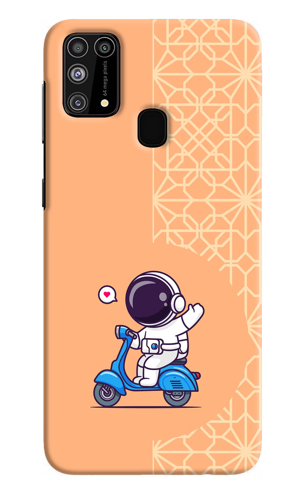 Cute Astronaut Riding Samsung M31/F41 Hard Case Back Cover by Casekaro