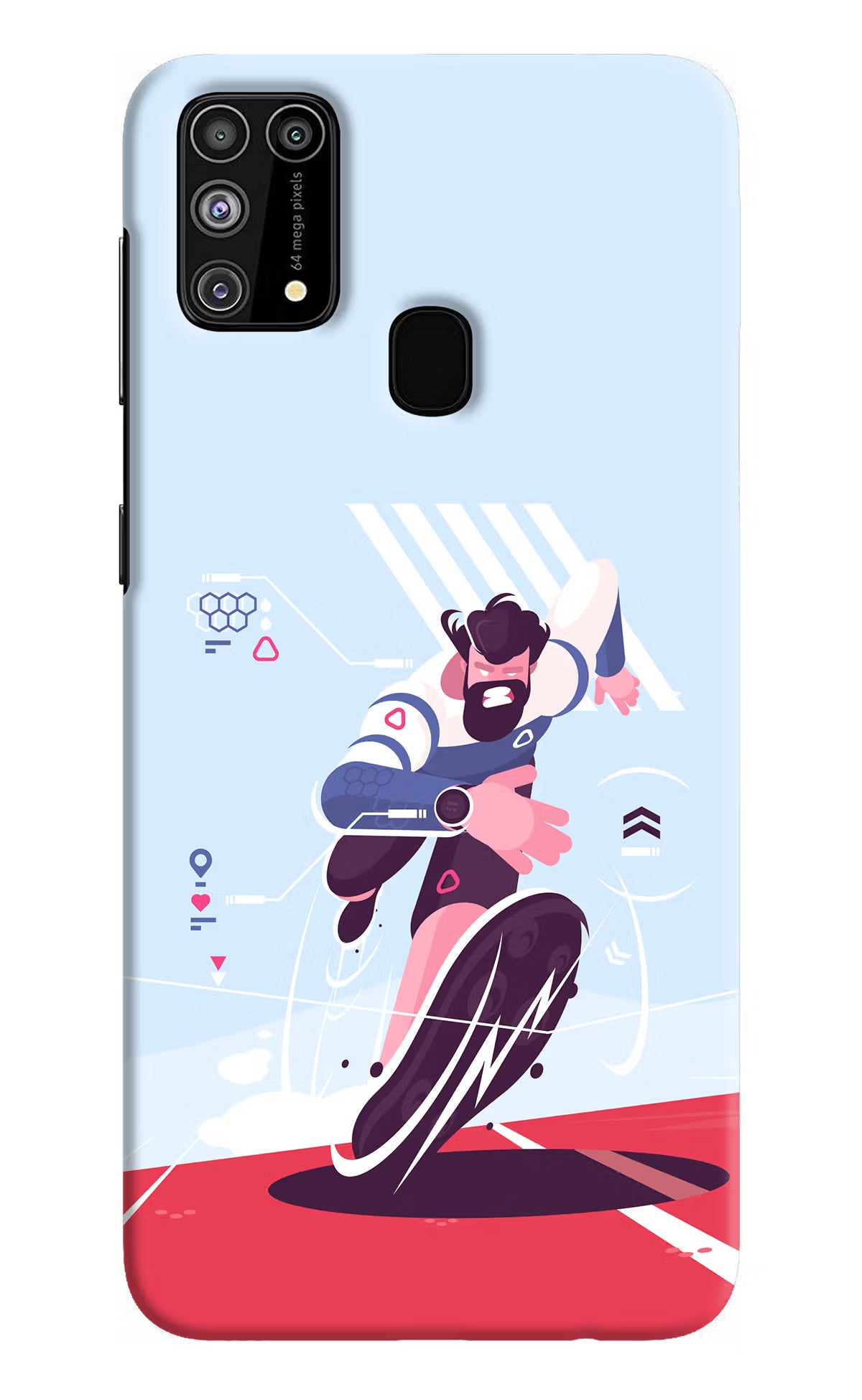 Run Pro Samsung M31/F41 Hard Case Back Cover by Casekaro