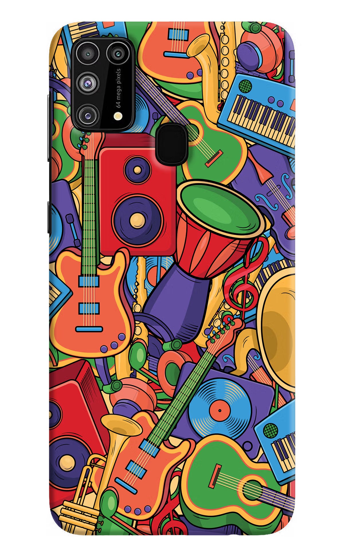 Music Instrument Doodle Samsung M31/F41 Hard Case Back Cover by Casekaro