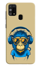 Monkey Headphone Samsung M31/F41 Hard Case Back Cover by Casekaro