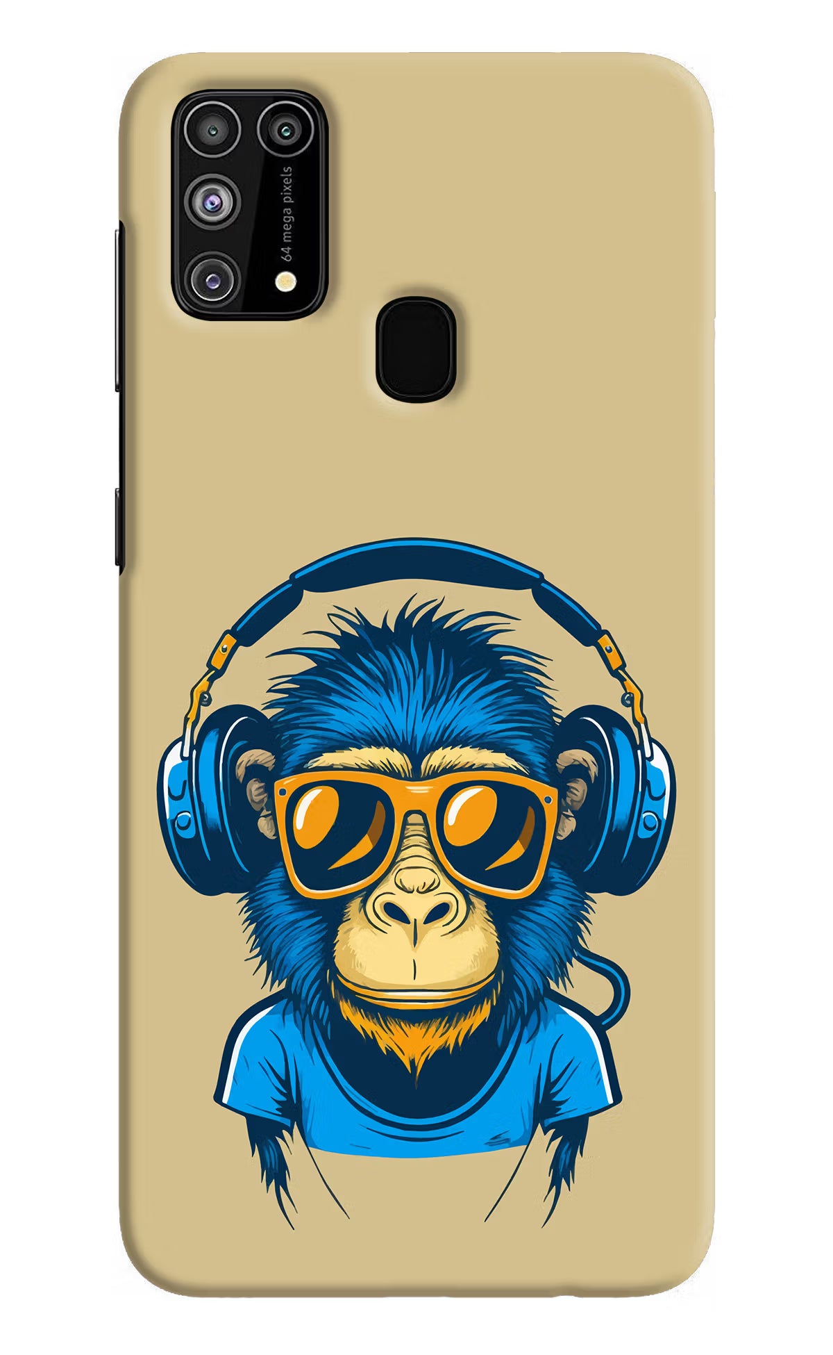 Monkey Headphone Samsung M31/F41 Hard Case Back Cover by Casekaro