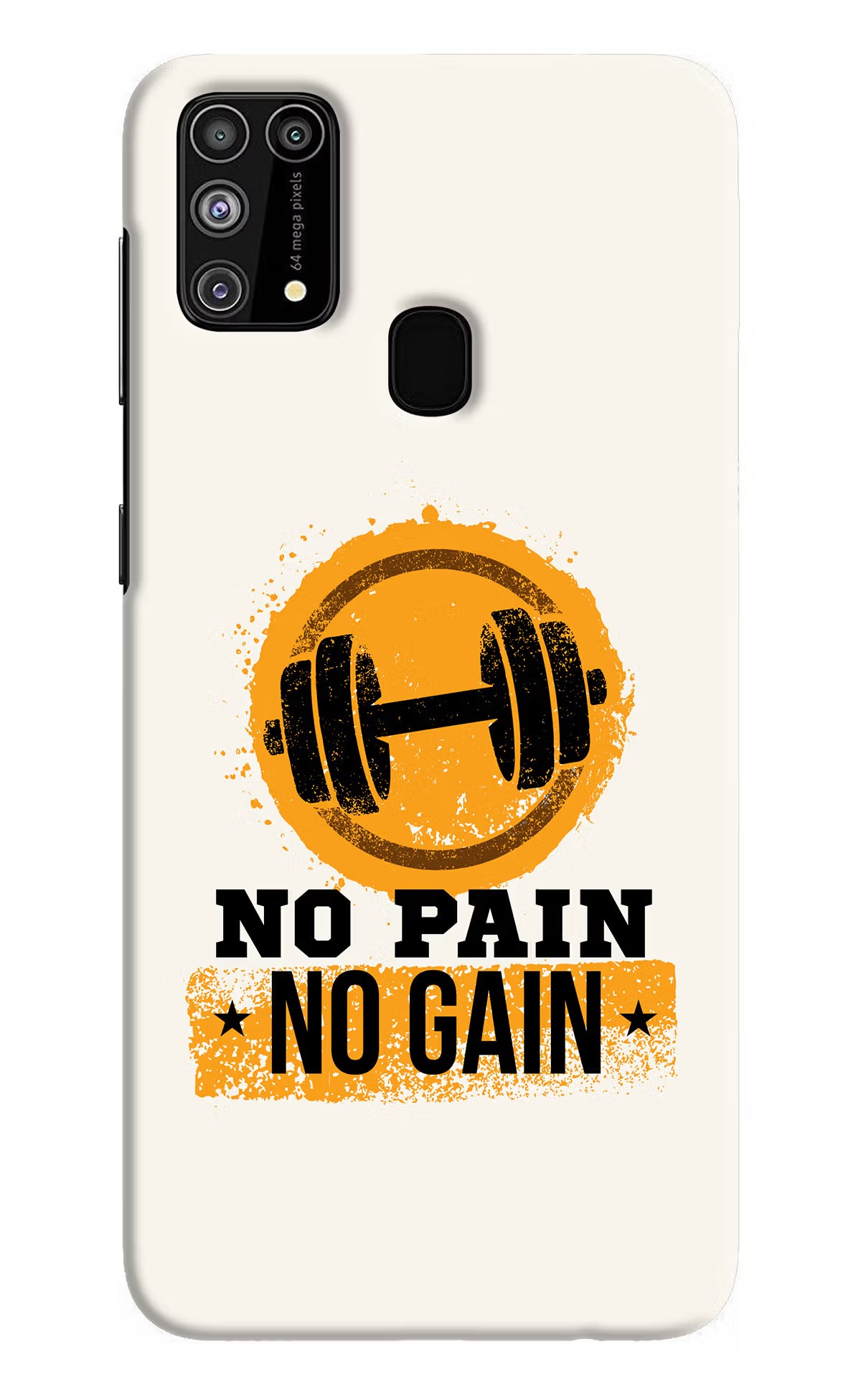 No Pain No Gain Samsung M31/F41 Hard Case Back Cover by Casekaro