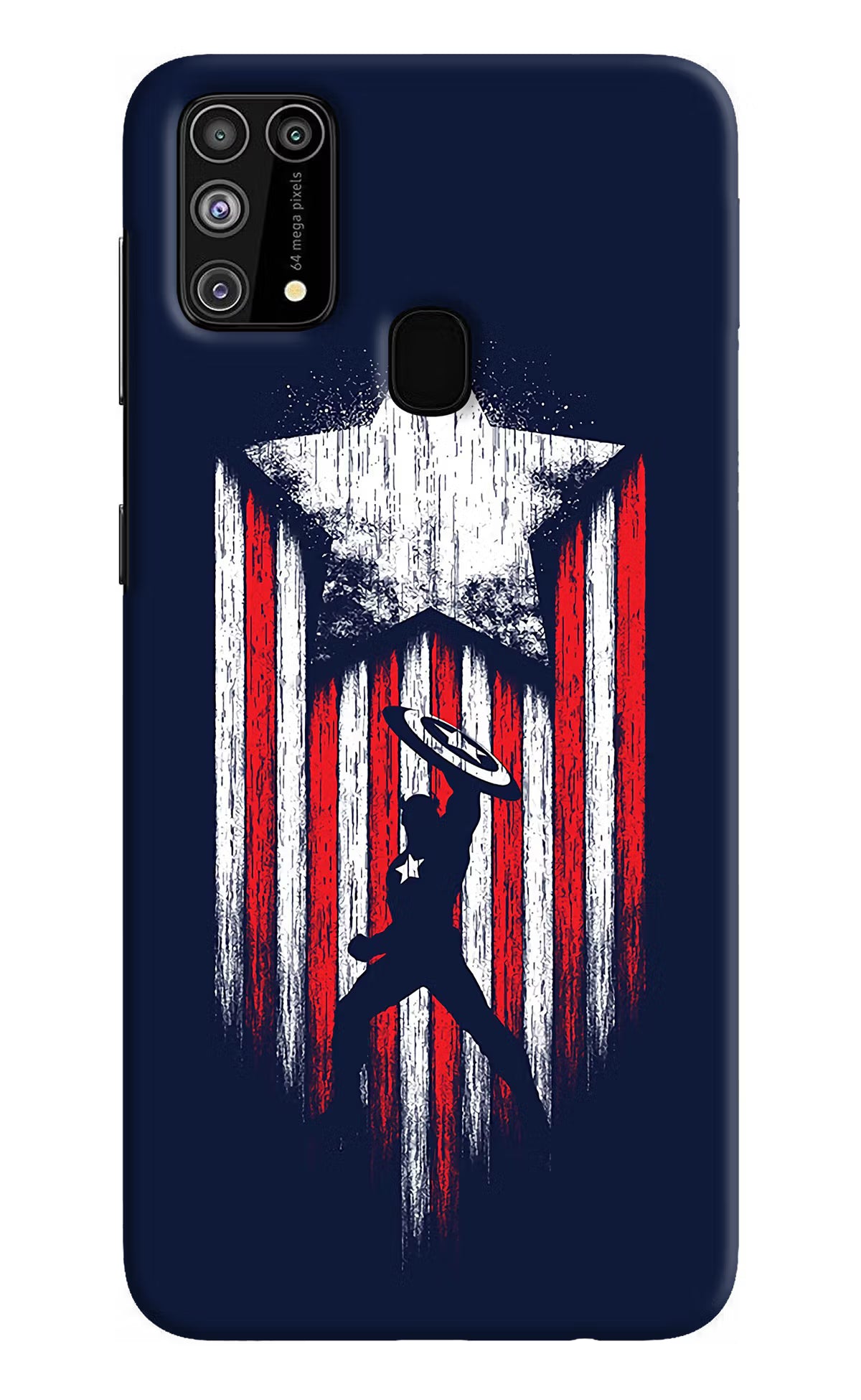 Captain America Marvel Art Samsung M31/F41 Hard Case Back Cover by Casekaro