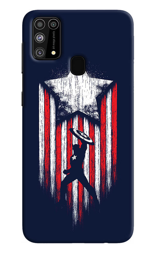Captain America Marvel Art Samsung M31/F41 Hard Case Back Cover by Casekaro