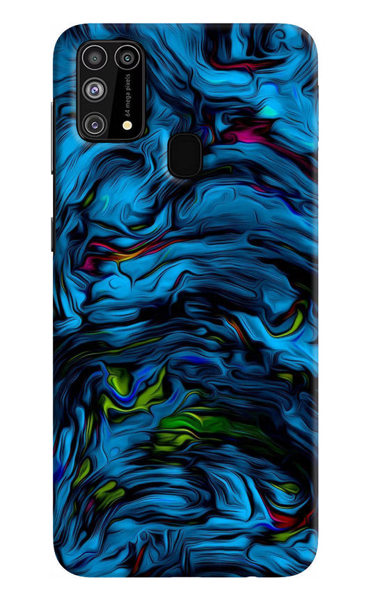 Dark Blue Abstract Samsung M31/F41 Hard Case Back Cover by Casekaro