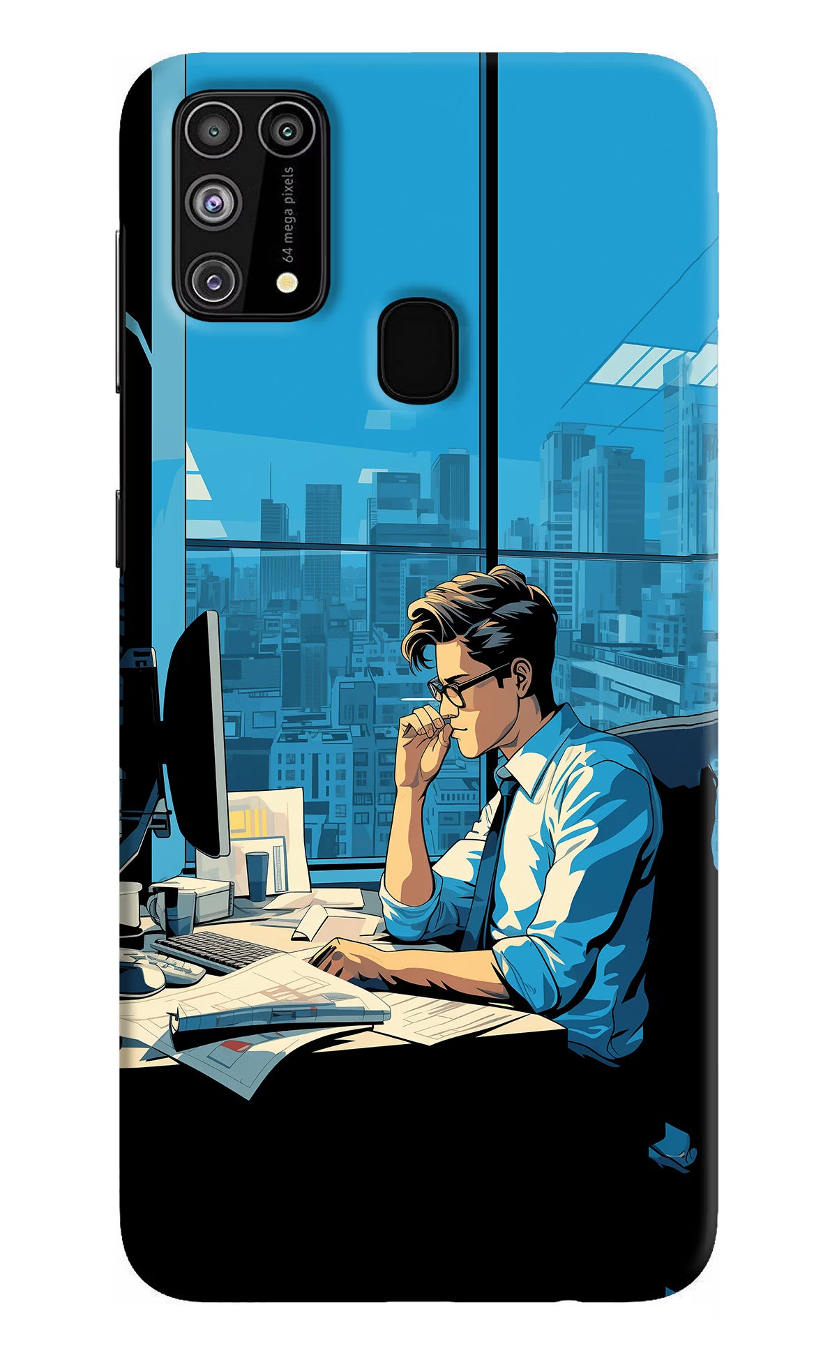 Focused Hustler (AI Generated) Samsung M31/F41 Hard Case Back Cover by Casekaro