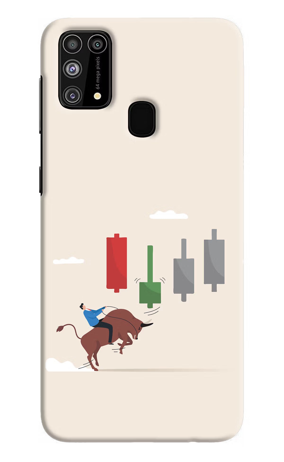 Bull Trading Momentum Samsung M31/F41 Hard Case Back Cover by Casekaro