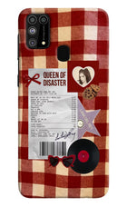 Queen of Disaster Samsung M31/F41 Hard Case Back Cover by Casekaro