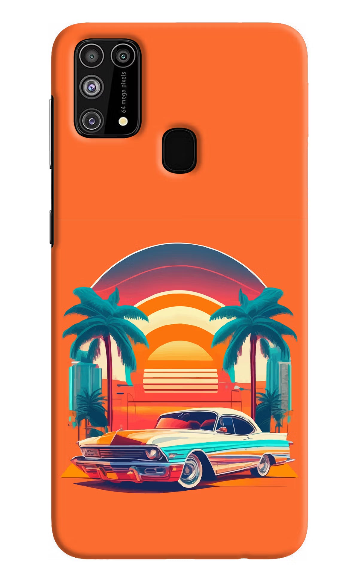 Palm Drive 80s Samsung M31/F41 Hard Case Back Cover by Casekaro