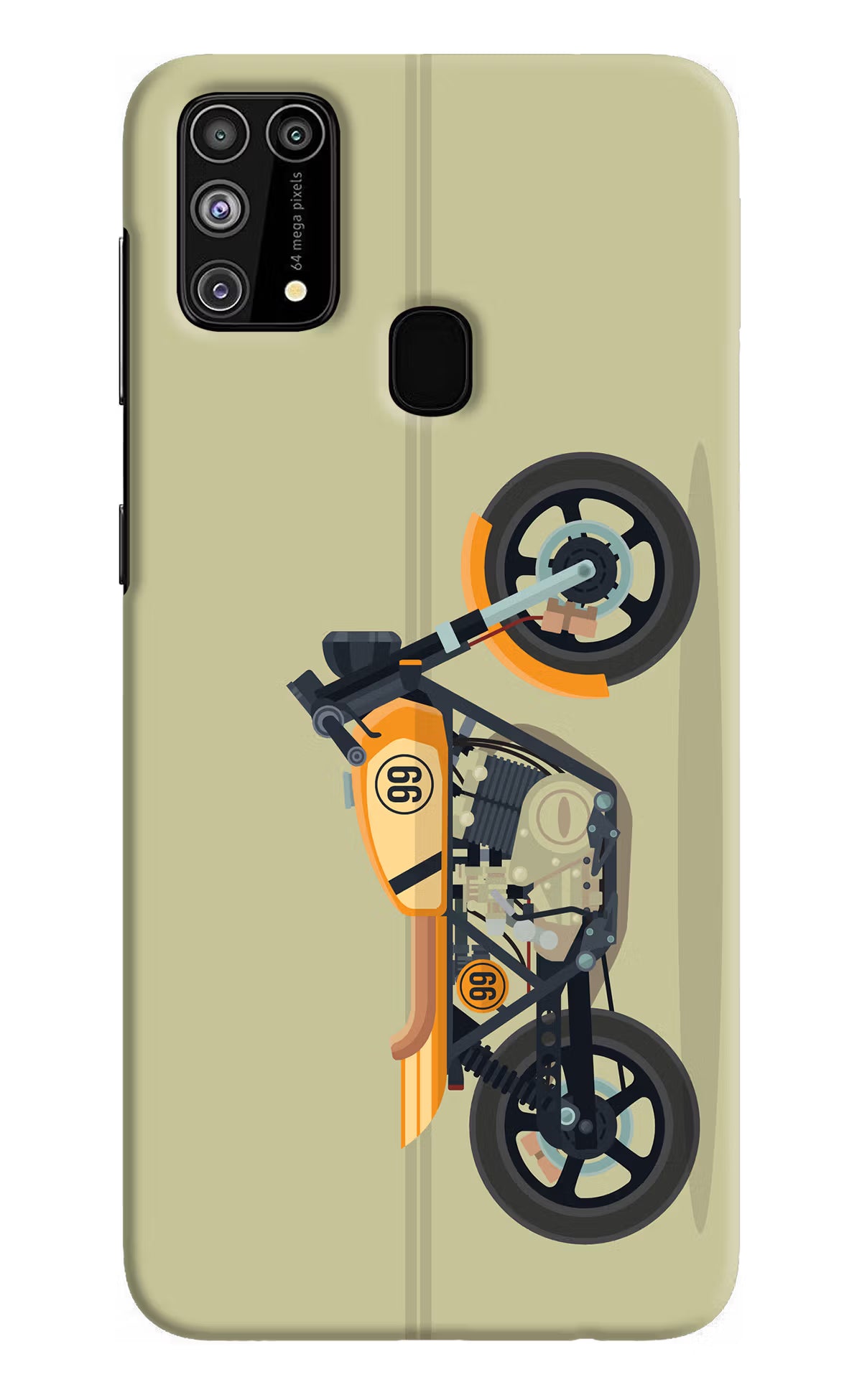 Vertical Speedster Samsung M31/F41 Hard Case Back Cover by Casekaro