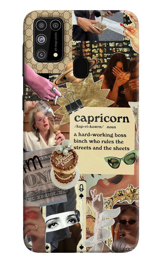 Capricorn Zodiac Samsung M31/F41 Hard Case Back Cover by Casekaro
