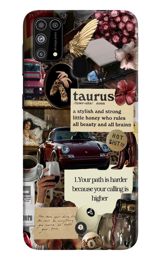 Taurus Zodiac Samsung M31/F41 Hard Case Back Cover by Casekaro