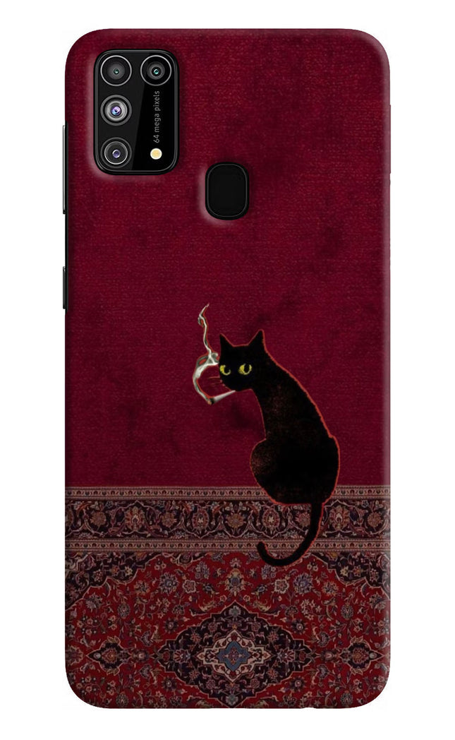 Midnight Cat Samsung M31/F41 Hard Case Back Cover by Casekaro
