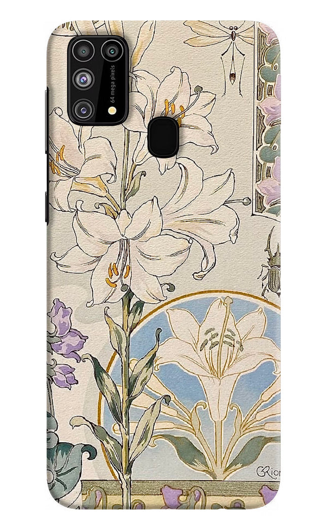 White Lily Samsung M31/F41 Hard Case Back Cover by Casekaro