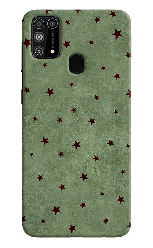 Green Stars Samsung M31/F41 Hard Case Back Cover by Casekaro