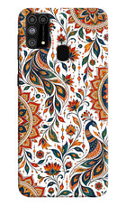 White Mayura Samsung M31/F41 Hard Case Back Cover by Casekaro