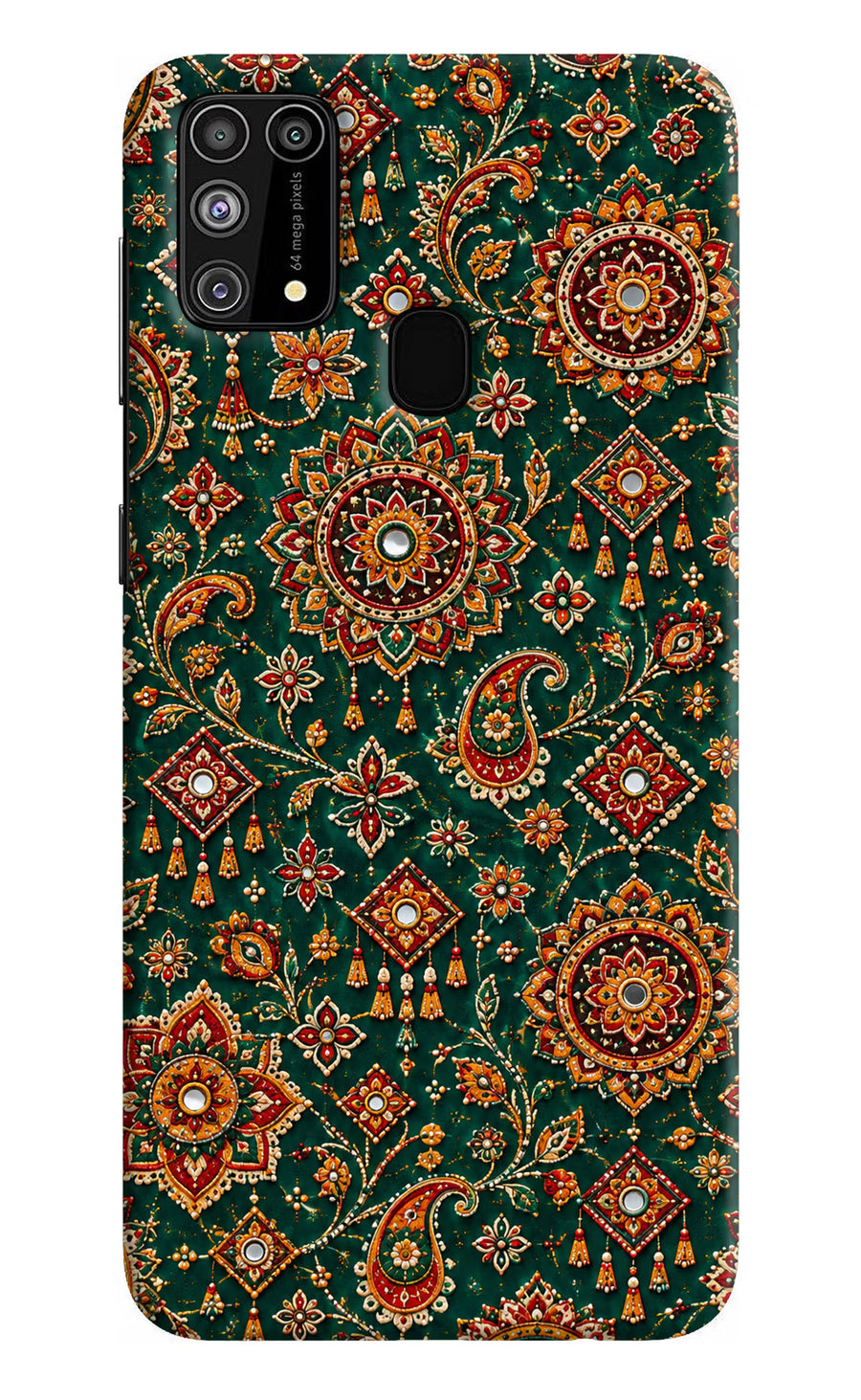 Green Pataka Samsung M31/F41 Back Cover, Hard case