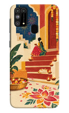 Diwali Rangoli Samsung M31/F41 Hard Case Back Cover by Casekaro