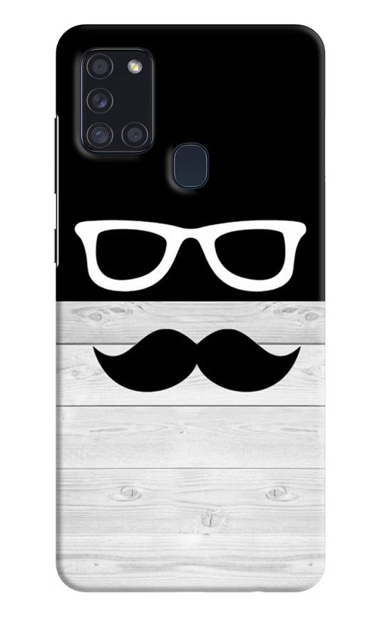 Mustache Samsung A21s Hard Case Back Cover by Casekaro