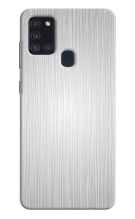 Wooden Grey Texture Samsung A21s Hard Case Back Cover by Casekaro