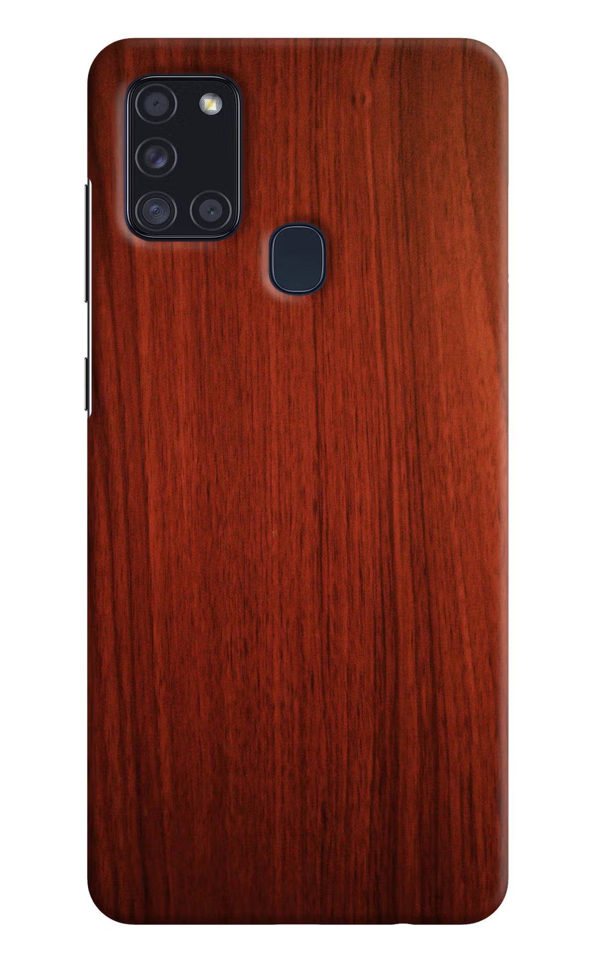 Wooden Plain Pattern Samsung A21s Hard Case Back Cover by Casekaro