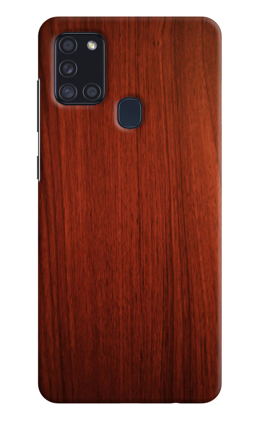 Wooden Plain Pattern Samsung A21s Hard Case Back Cover by Casekaro