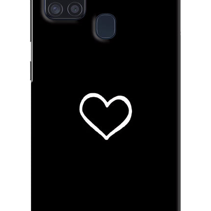Heart Samsung A21s Hard Case Back Cover by Casekaro