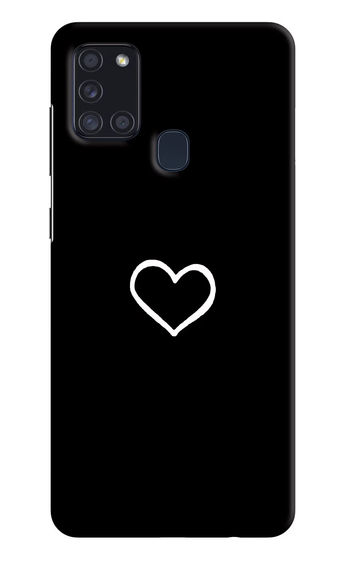 Heart Samsung A21s Hard Case Back Cover by Casekaro
