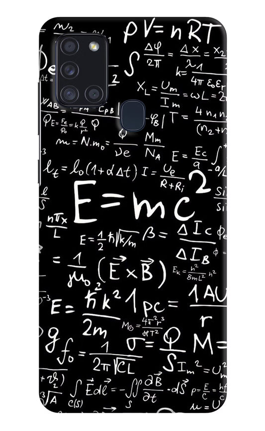 Physics Formula Samsung A21s Hard Case Back Cover by Casekaro