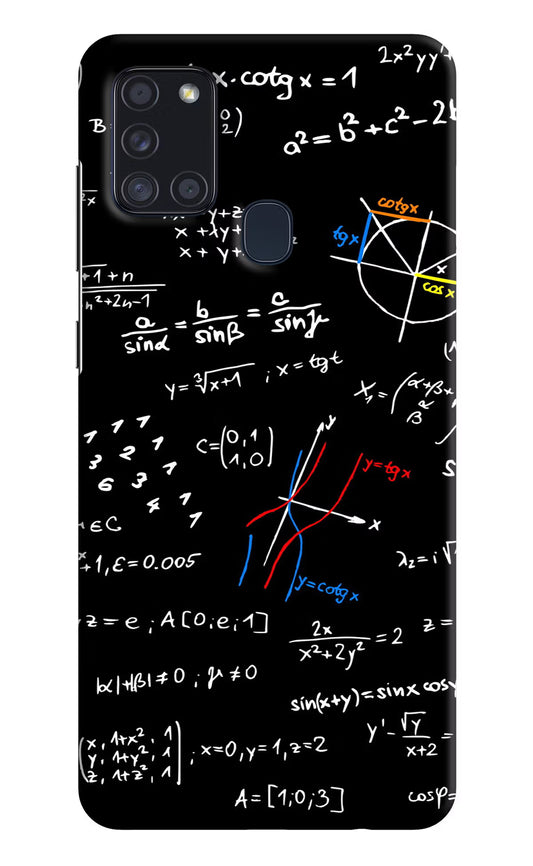 Mathematics Formula Samsung A21s Hard Case Back Cover by Casekaro