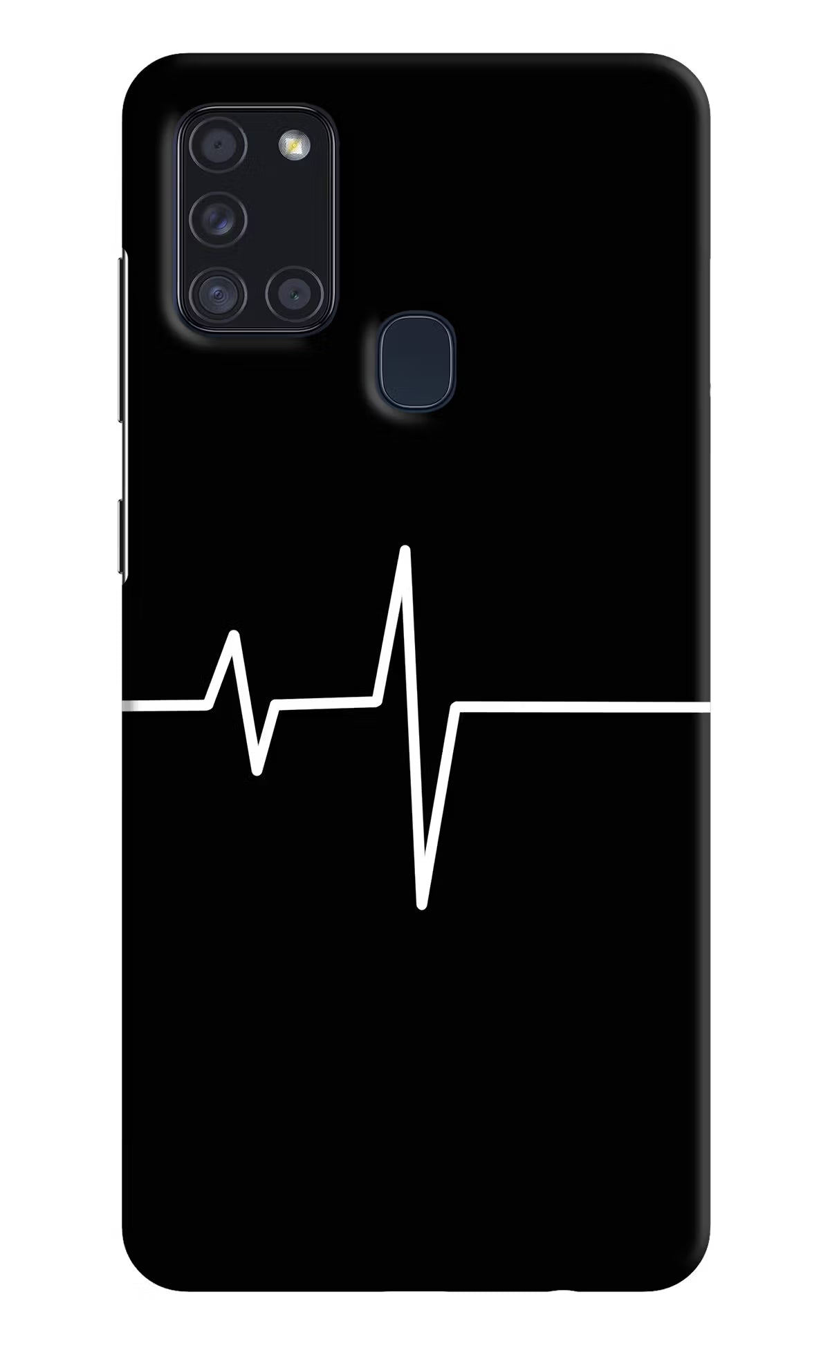 Heart Beats Samsung A21s Hard Case Back Cover by Casekaro
