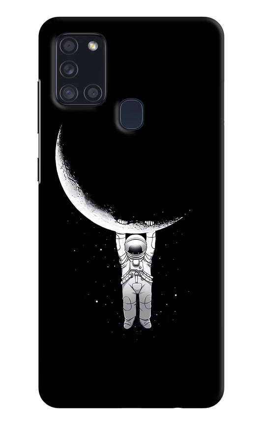 Moon Space Samsung A21s Hard Case Back Cover by Casekaro