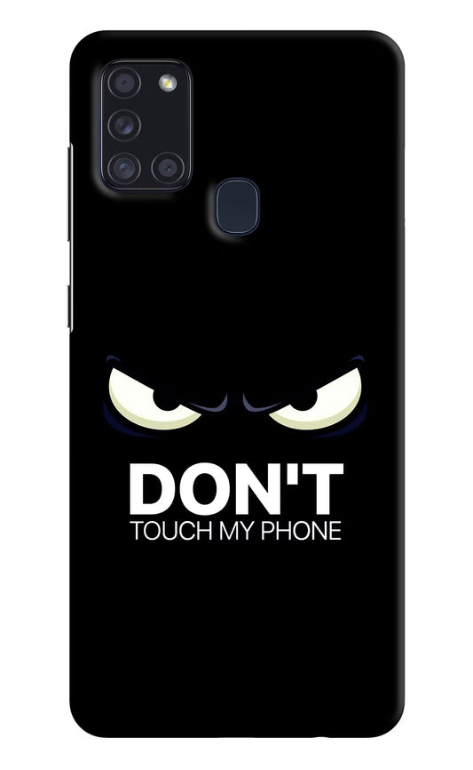 Don'T Touch My Phone Samsung A21s Hard Case Back Cover by Casekaro