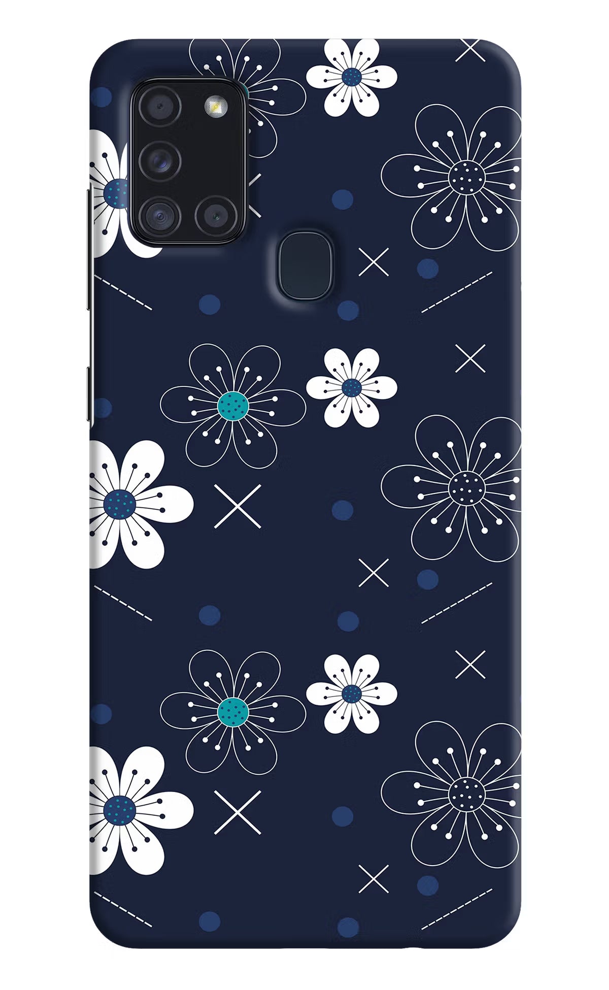 Flowers Samsung A21s Hard Case Back Cover by Casekaro