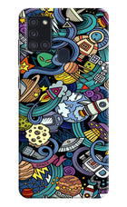 Space Abstract Samsung A21s Hard Case Back Cover by Casekaro