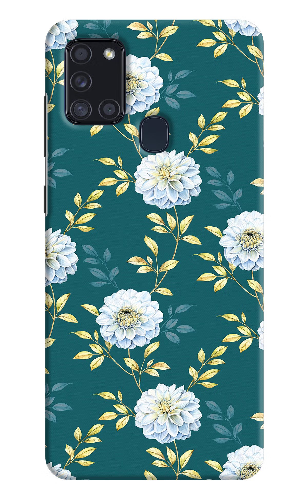 Flowers Samsung A21s Hard Case Back Cover by Casekaro