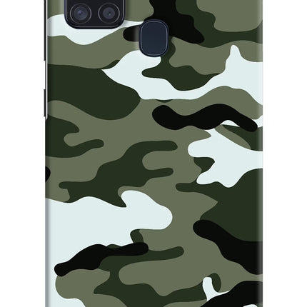 Camouflage Samsung A21s Hard Case Back Cover by Casekaro