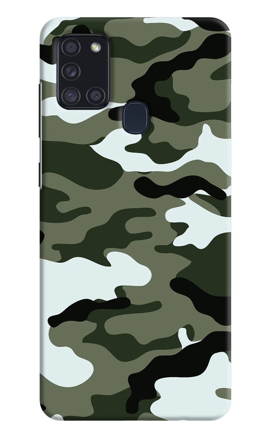Camouflage Samsung A21s Hard Case Back Cover by Casekaro
