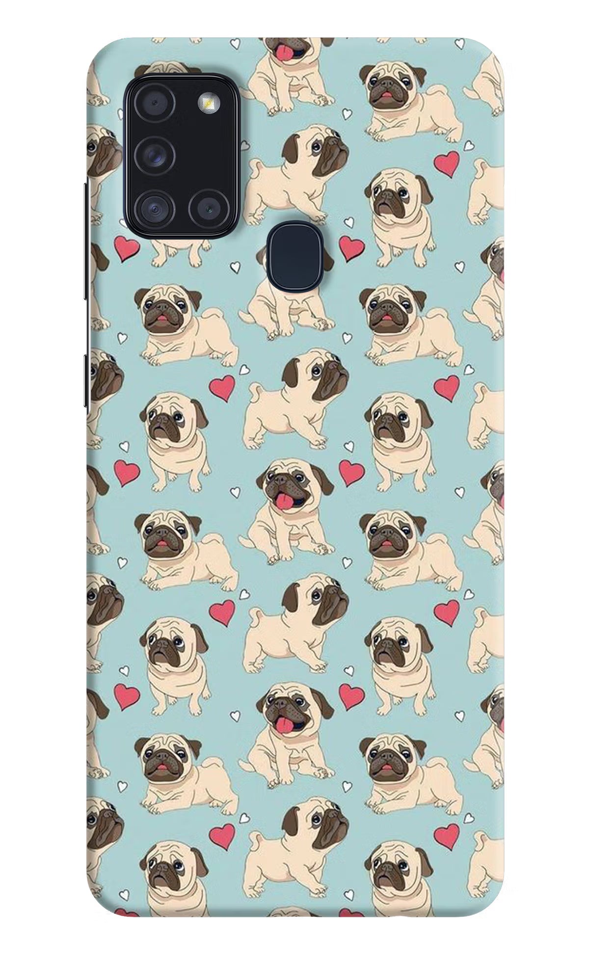 Pug Dog Samsung A21s Hard Case Back Cover by Casekaro