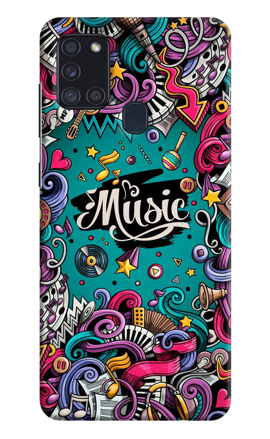 Music Graffiti Samsung A21s Hard Case Back Cover by Casekaro