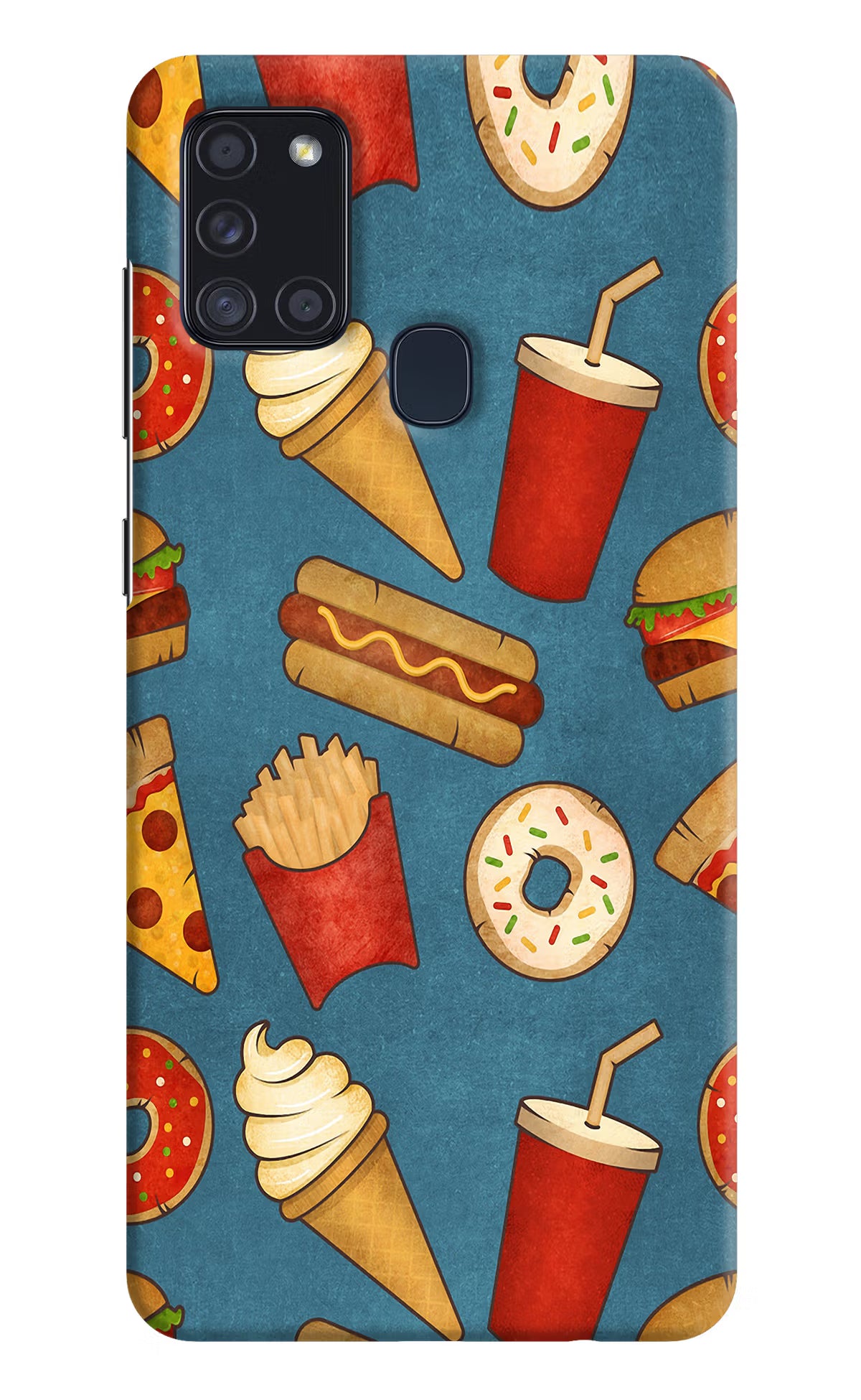 Foodie Samsung A21s Hard Case Back Cover by Casekaro