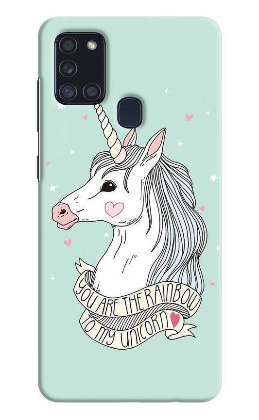 Unicorn Wallpaper Samsung A21s Hard Case Back Cover by Casekaro