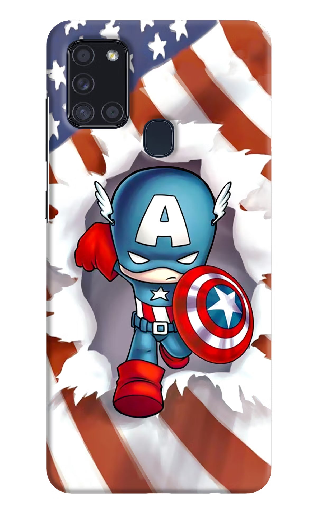 Captain America Samsung A21s Hard Case Back Cover by Casekaro
