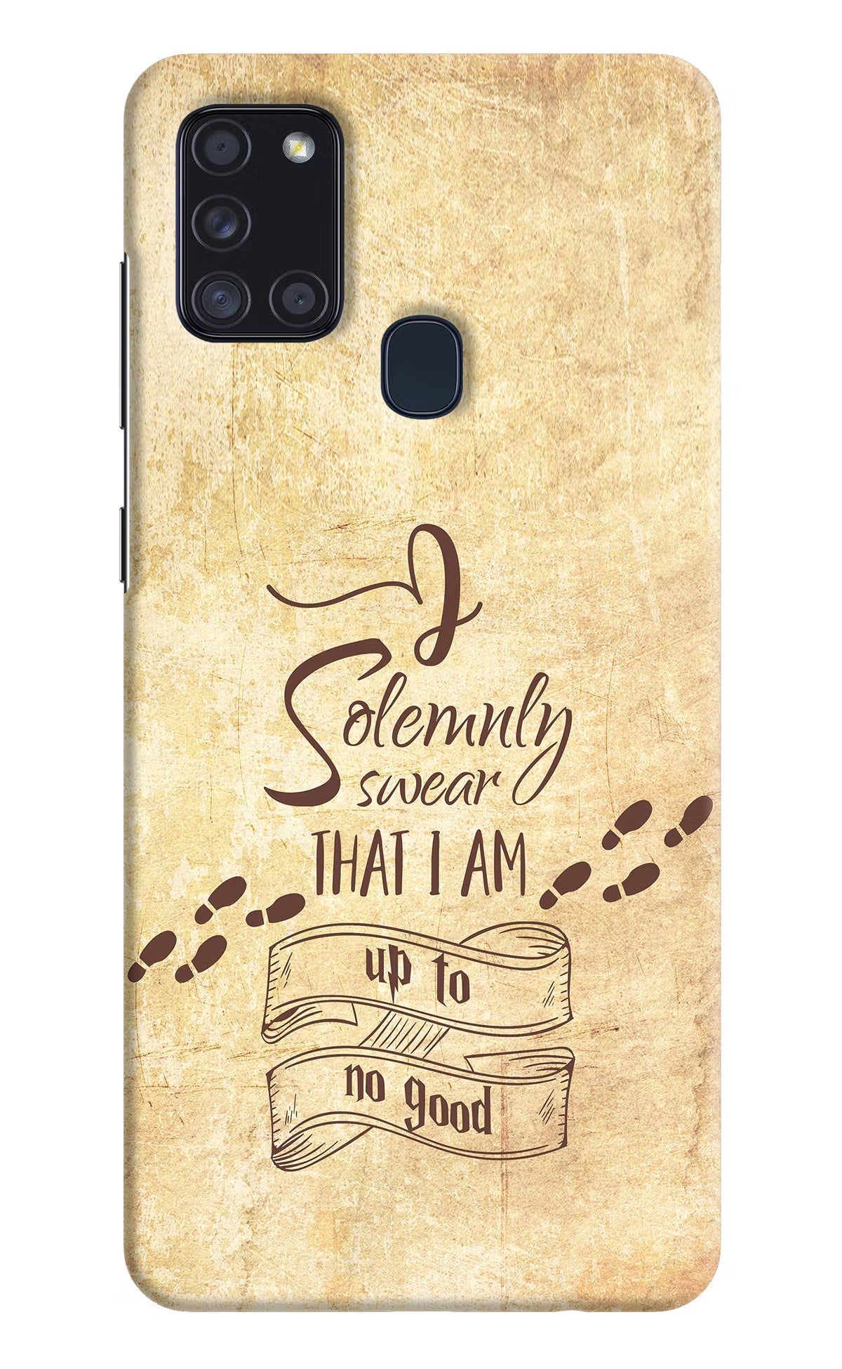 I Solemnly swear that i up to no good Samsung A21s Hard Case Back Cover by Casekaro