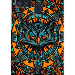 Angry Owl Art Samsung A21s Hard Case Back Cover by Casekaro