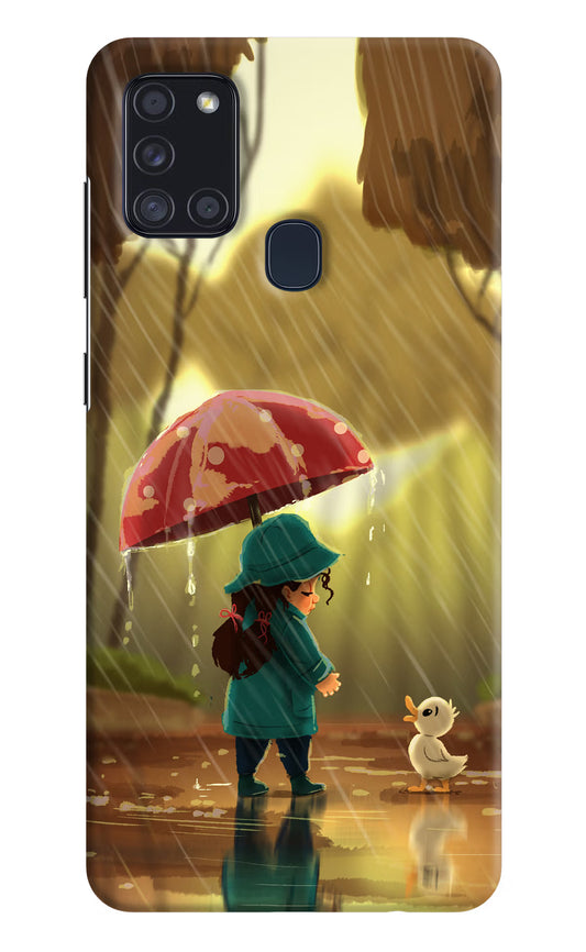 Rainy Day Samsung A21s Hard Case Back Cover by Casekaro