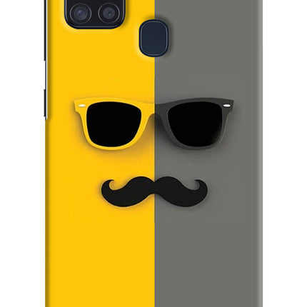Sunglasses with Mustache Samsung A21s Hard Case Back Cover by Casekaro