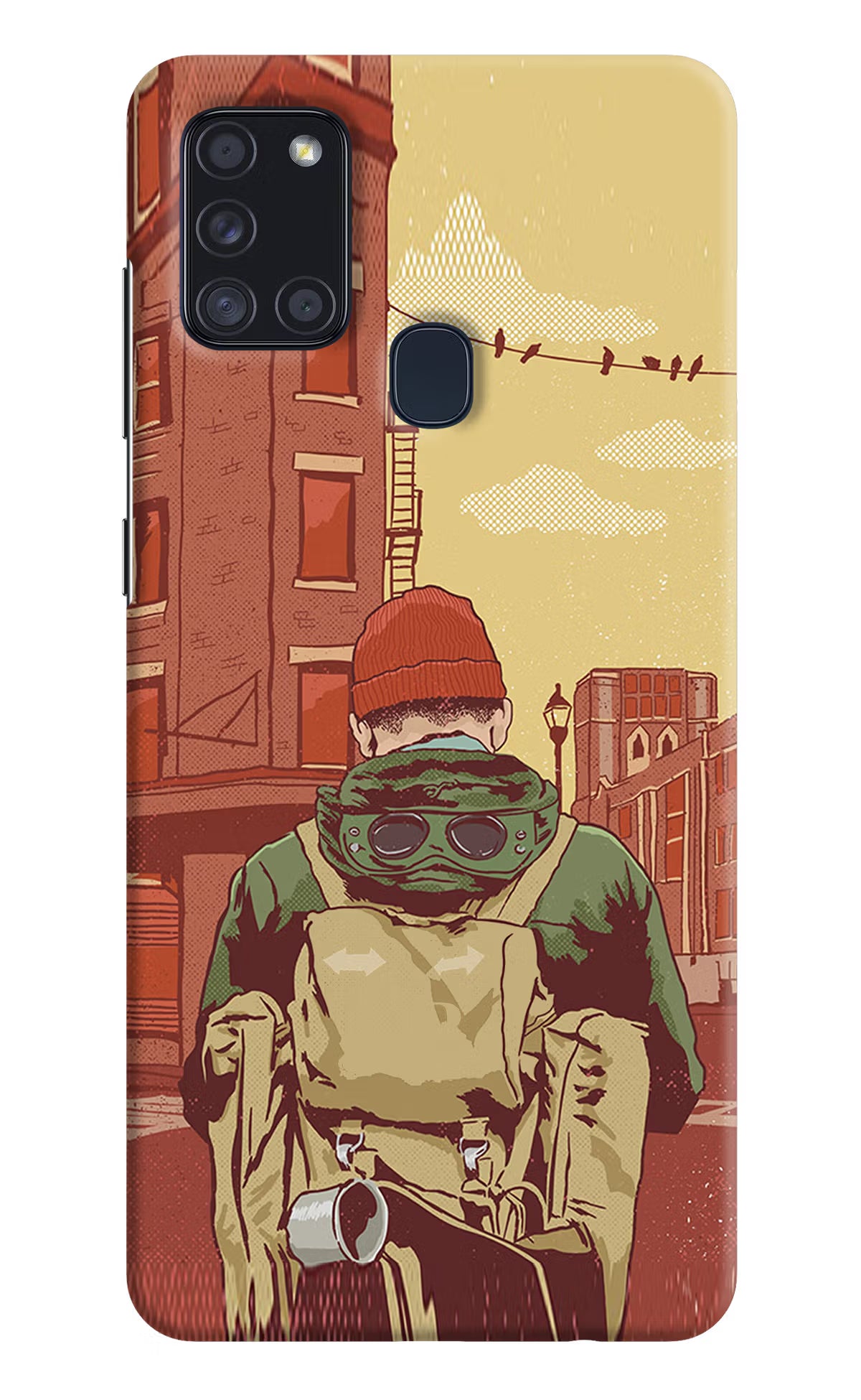 Adventurous Samsung A21s Hard Case Back Cover by Casekaro