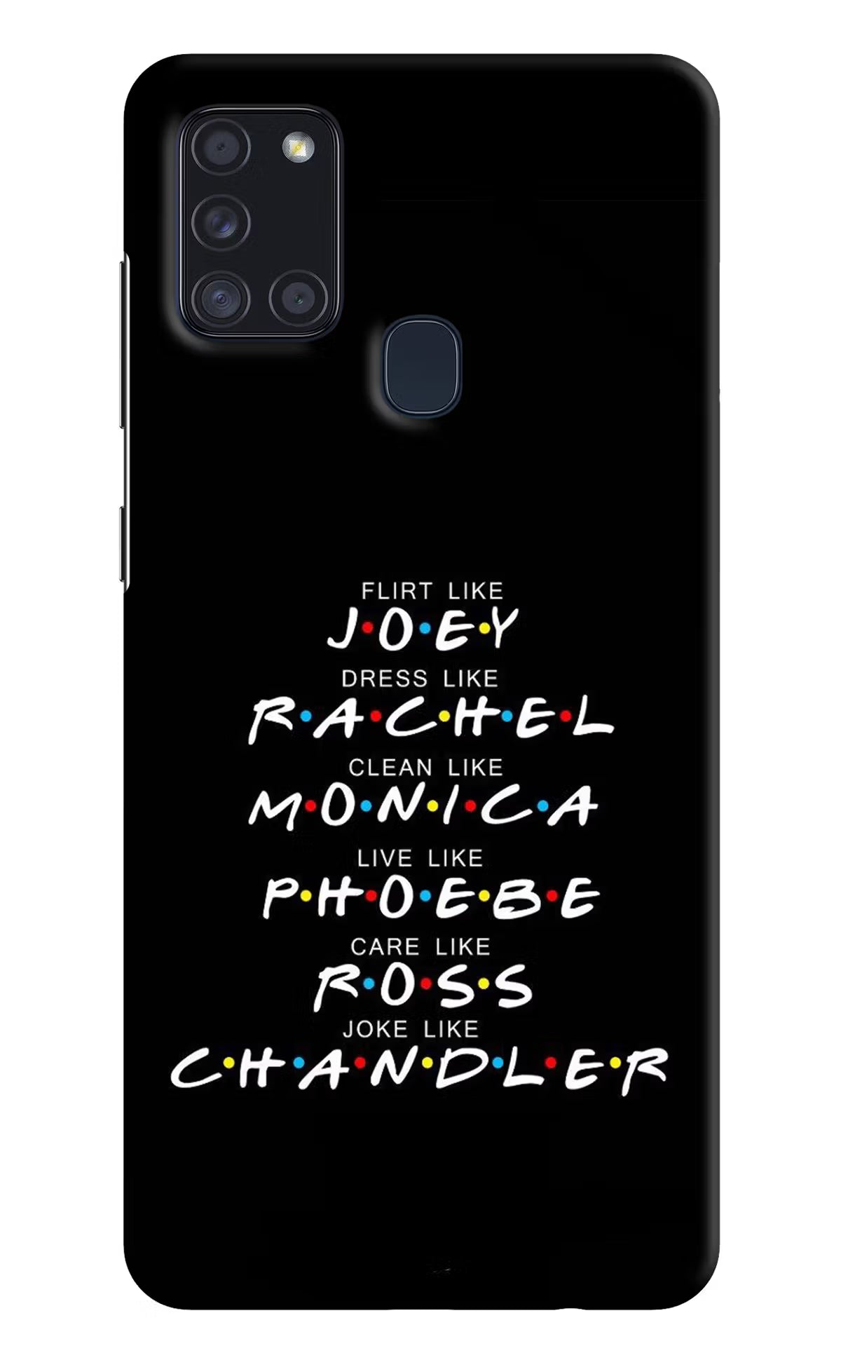 FRIENDS Character Samsung A21s Hard Case Back Cover by Casekaro