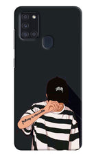 Aesthetic Boy Samsung A21s Hard Case Back Cover by Casekaro